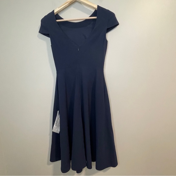 Dress the Population Women's Livia Midi High Dress Peacock Blue Sz S - Picture 5 of 10